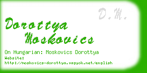 dorottya moskovics business card